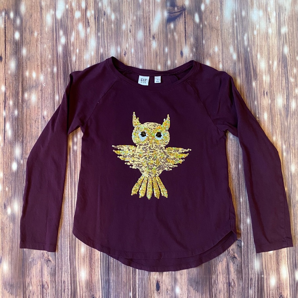 Gap girls purple sequins top